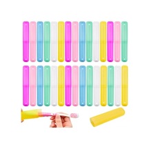 30 Adet Abs Plastik Seyahat Fırçak Kutusu - Havalandırma Delikleriyle Kurulu, Taşınabilir, Çeşitli Renkler, Seyahat/kamp İçin Uygun Yeşil Yeşil