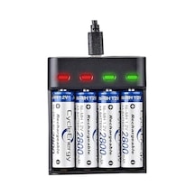 Pil Şarj Cihazı Dört Yuvalı - 1.2v Ni-mh/ni-cd Aa/aaa/gt-bc07
