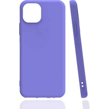 Rba Aksesuar Apple Uyumlu iPhone 13 Mini Kılıf Rba Biye Silikon - Lila Çok Renkli