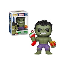 Funko Pop Marvel: Holiday - Hulk With Stocking Collectible Figure, Multicolor