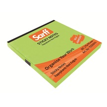 Sarff 75 X 75 MM Fosforlu Yeşil Not Kağıdı 80 yp