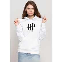 Hp Logo Beyaz Kadın 3ip Kapşonlu Sweatshirt 001 Hp Logo Beyaz Kadın 3ip Kapşonlu Sweatshirt 001