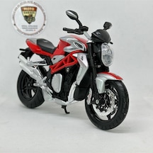 Mv Agusta Brutale 1090 Rr 1:12 Diecast Motosiklet Model Kırmızı Beyaz Koleksiyonluk