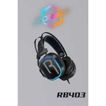 E-sport Uyumlu 7.1 Siyah Rgb Profosyonel Mikrofonlu Kablolu Gaming Kulaklık Rb403