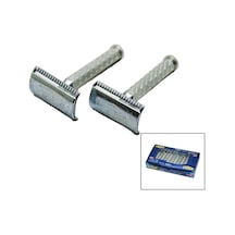 Tıraş Aparatı - Jilet Takmalı - Klasik Model - Metal Nikel Alaşımlı