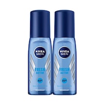 Men Fresh Active Erkek Pump Sprey Deodorant 2 Adetx 75 Ml