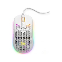 Kablolu Rgb Gaming Mouse, 12800 Dpı, 69g Ultra Hafif, Petek Gövde, 5 Milyon Tıklama Ömürlü, Instant 825 Optik Sensör, Örgü Kablolu Oyuncu Mouse Mo-19 Beyaz