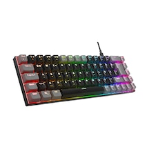 Acer Emachines Eak68 Rgb Mekanik Red Switch Mini Oyuncu Klavyesi - Siyah Gri 68 Tuş Kompakt Gaming