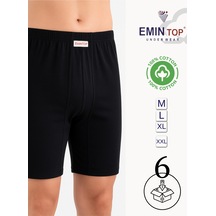 Mercan Erkek Boxer Short 6'lı - Siyah Boxer Şort