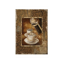 Bedeko French Press Kahve Tasarım Ahşap Tablo 25 Cm X 35 Cm