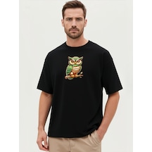 Ogc Baykuş Oversize Unisex T-shirt Siyah