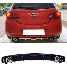 Opel Corsa E Siyah Difüzör 4 Krom Egzoz Görünümlü Difizör Arka Ek Body Kit