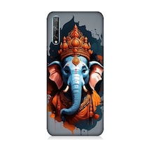 Huawei Y8p Uyumlu Ganesha Ganeşa Desenli Silikon Kılıf