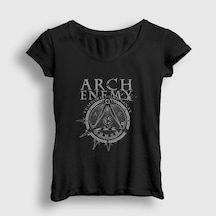 Presmono Kadın Tempore Arch Enemy T-shirt Siyah