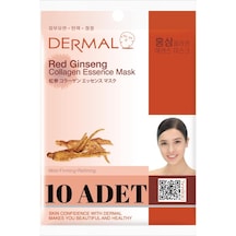 Dermal 10'lu  Serinletici Sıkılaştırıcı Kırmızı Ginseng Özlü Kolajen Maske