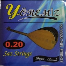 Yöremiz Y020B Uzun Sap Saz Teli 0.20 Beyaz Bamlı