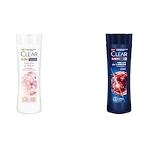 Clear Şampuan Yumuşak Ve Parlak 350 Ml X2 + Clear Men Şampuan Hızlı Stil 2'si 1 Arada Kolay Şekil Alan Saçlar 350 Ml Mavi X2