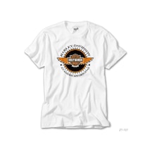 Harley Badge Beyaz Tişört Beyaz