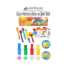 4 Renk Oyun Hamuru Lets Oyuncak Kalıp Enjektör Seti Merdane Silindir Kesici Şekiller 1 Paket Etkinlik Okul Anasınıfı Çok Renkli