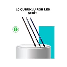 Led Meteor Yağmur Işığı 10 Adet Çubuk Kayan Yıldız Efektli Renkli 49316623