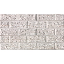 Yapışkanlı 3d Çizgili Krem Duvar Kağıdı Paneli Nw96 70x38
