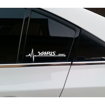 Toyota Yaris Yan Cam Sticker Oto Kapı Çıkartma 20Cmx7Cm