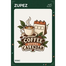 Zpz803 Coffee Before Calendar Ütüyle Uygulanabilir Transfer Baskı - 911529784