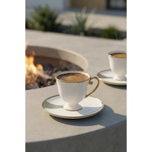 Acar Kaı-09268 Blair Gold 6 Kişilik Kahve Fincanı Takımı 90 Ml Altın