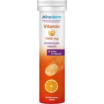 Miraderm Vitamin C 1000mg 20 Efervesan Tablet