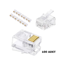 RJ11 6P6C 6 Pinli Telefon Jackı Konnektör 100 Adet