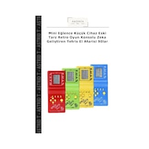 Mini Eğlence Küçük Cihaz Eski Tarz Retro Oyun Konsolu Zeka Geliştiren Tetris El Atarisi 90lar