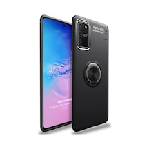 Microsonic Samsung Uyumlu Galaxy A91 Kılıf Kickstand Ring Holder