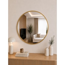 Effe Gold Metal Çerçeveli 50 Cm Yuvarlak Ayna