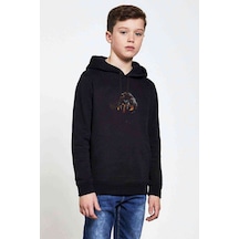 Tshirthane Dota 2 Chaos Knight Chaos Baskılı Unisex Çocuk Kapüşonlu Sweat Siyah