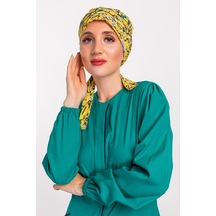 Tesettür Desenli Bone - Minyonlar Sarı