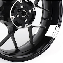 Yamaha Mt07 Motorsiklet Jant Detay Sticker Beyaz