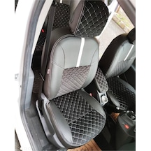 Renault Kangoo 2011 2022 Arası Uyumlu Arka Sırt Arka Oturma 2 1 Beyaz Nakışlı