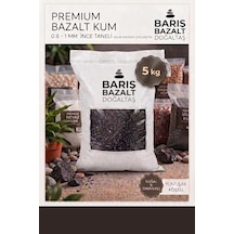 Premium Siyah Bazalt Akvaryum Kumu 5 Kg