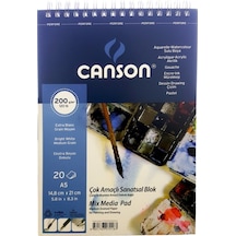 Canson Çok Amaçlı Sanatsal Blok Mix Media Pad 200Gr A5 20 Yaprak