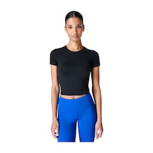 Sweaty Betty Sweaty Betty Athlete Crop Seamless Workout Kadın Koşu Alet Blk SIYAH