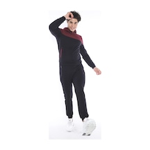 Erkek Spor Siyah Sweatshirt Eşofman Takımı-3857 Siyah