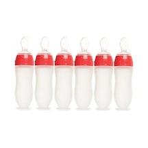 Bebedor Silikon Kaşıklı Biberon 120ml +6 Ay Şeffaf Kod:7509 6 Lı