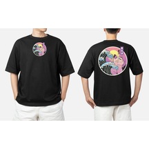 WEDDAY Japon Kedi  Oversize Pamuklu T-shirt  WEDS13