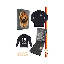 Galatasaray Orijinal Siyah Balıkçı Yaka Kişiye Özel Sweat Kutulu Siyah