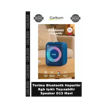 Torima Bluetooth Hoparlör Rgb Işıklı Taşınabilir Speaker D13 Mavi Genç Odası Müzik Ses Cihazı