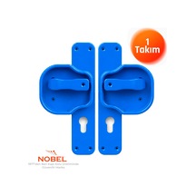 Okul Kapı Kolu Kreş, Anaokulu Ve Sınıf Kapıları İçin Çocuk Korumalı Emniyetli Dayanıklı Plastik Kapı Kolu - Mavi