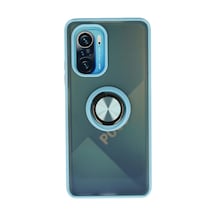 Redmi K40 Kılıf Montreal Yüzüklü Silikon Kapak - Buz Mavi Diğer