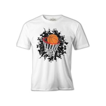 Basketbol - Pota Beyaz Erkek Tshirt