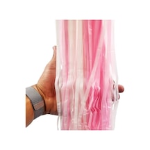 Pembe Beyaz Geçişli Masa Püskülü 240x 75 Cm