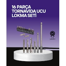 Çok Amaçlı 16lı Bits Uç Seti Dayanıklı Tornavida Adaptör - Lisinya